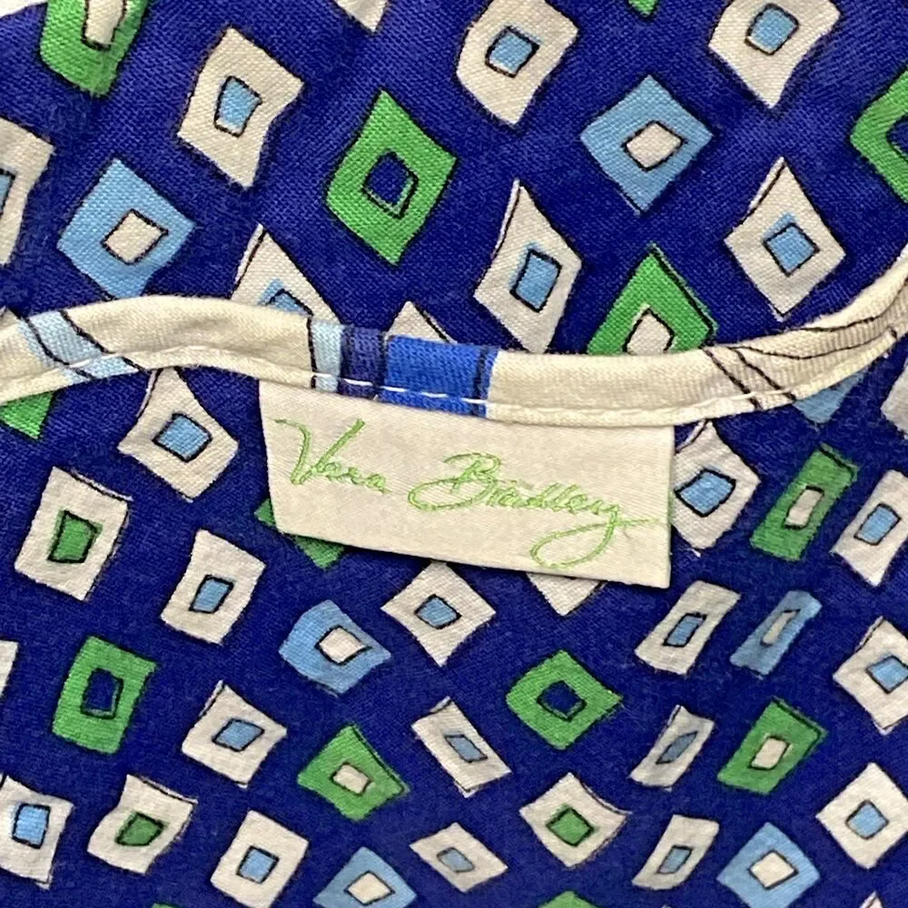 VERA BRADLEY RETIRED MEDITERRANEAN WHITE QUILTED TOTE PURSE HANDBAG HARD TO FIND